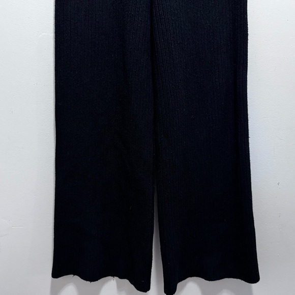 Kate Hewko Black Knit Wide Leg Wool Blend Pants Size Medium Large - Picture 7 of 12